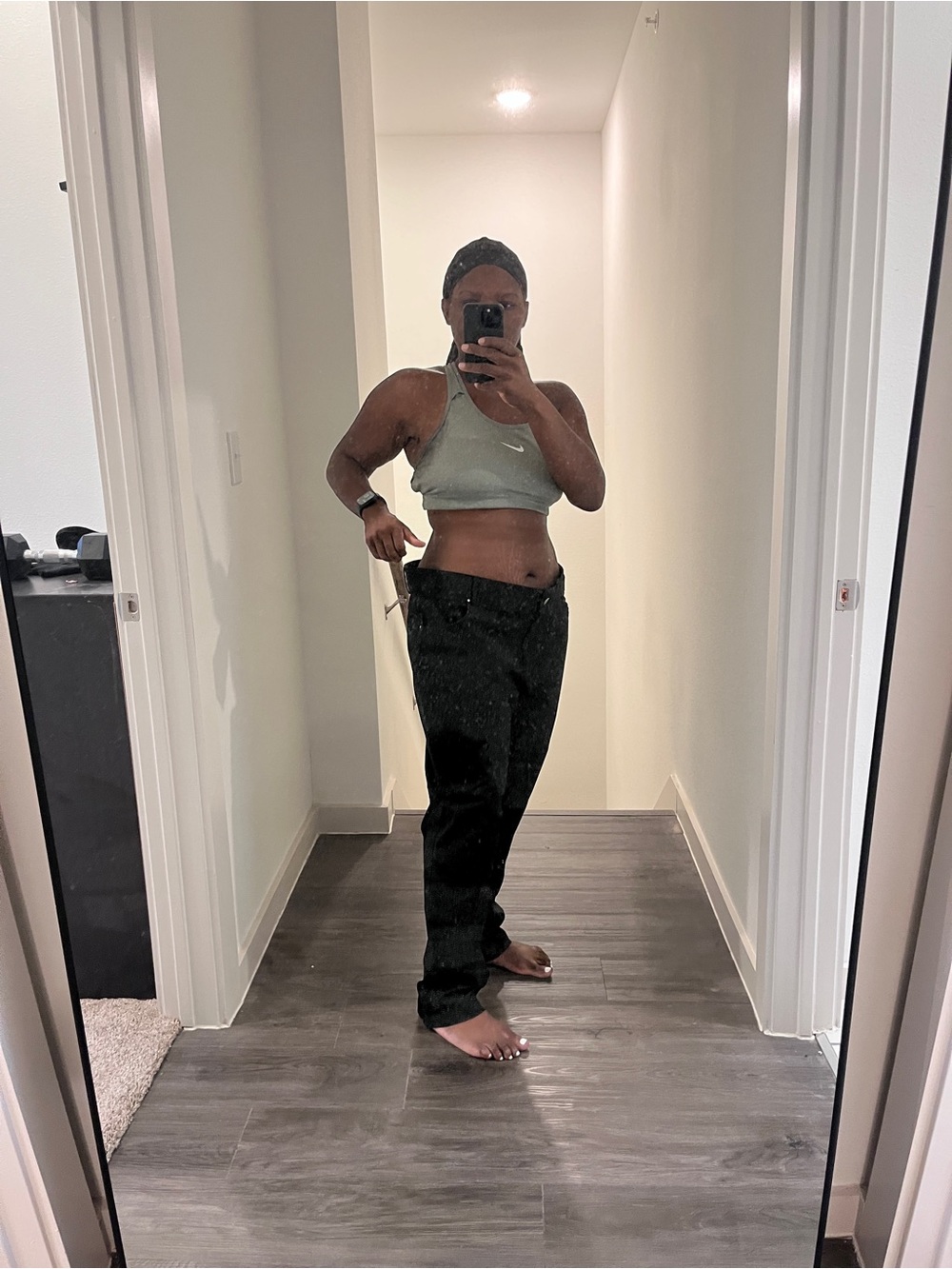 89th & Madison Black Track Joggers